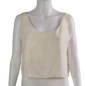 Louise Paris Double Layered Silk Cropped Top Size Large
